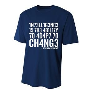 Intelligence Stephen Hawking Performance Sprint T-Shirt