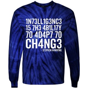 Intelligence Stephen Hawking Tie-Dye Long Sleeve Shirt