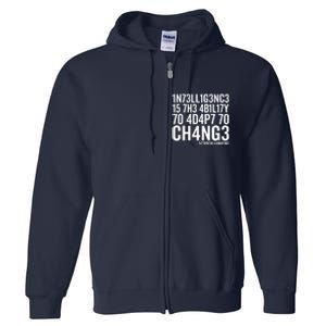 Intelligence Stephen Hawking Full Zip Hoodie