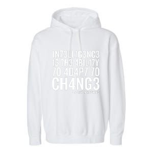 Intelligence Stephen Hawking Garment-Dyed Fleece Hoodie