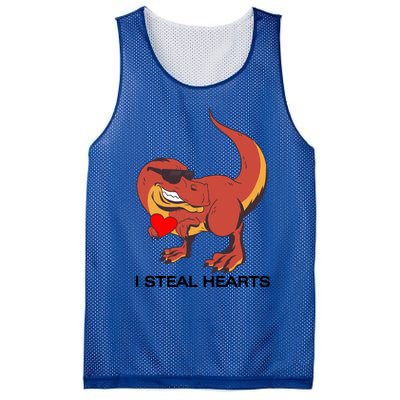 I Steal Hearts Dino Rex Funny Gift Mesh Reversible Basketball Jersey Tank