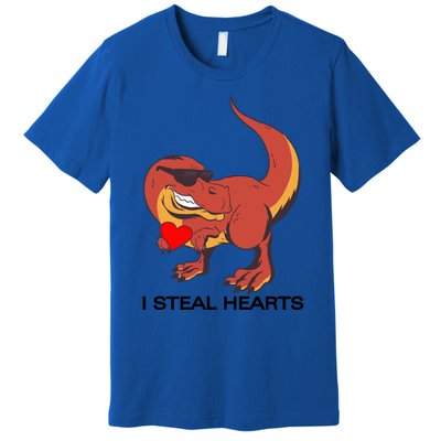 I Steal Hearts Dino Rex Funny Gift Premium T-Shirt