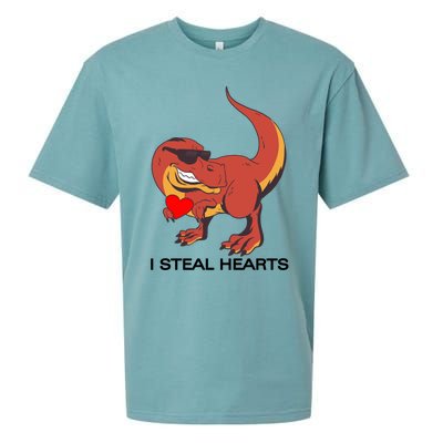 I Steal Hearts Dino Rex Funny Gift Sueded Cloud Jersey T-Shirt