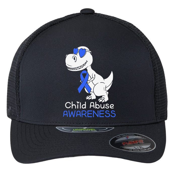 It Shouldn't Hurt To Be A Child Abuse Prevention Awareness Flexfit Unipanel Trucker Cap