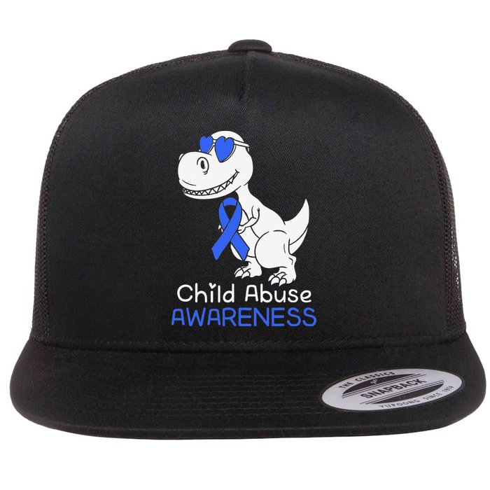 It Shouldn't Hurt To Be A Child Abuse Prevention Awareness Flat Bill Trucker Hat