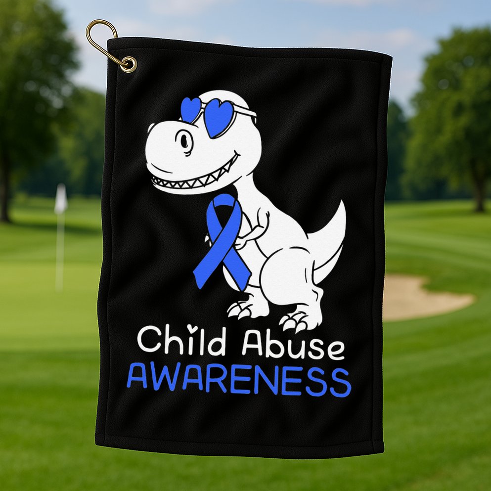 It Shouldn't Hurt To Be A Child Abuse Prevention Awareness Golf Towel