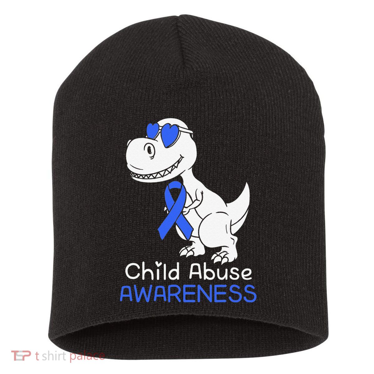 It Shouldn't Hurt To Be A Child Abuse Prevention Awareness Short Acrylic Beanie