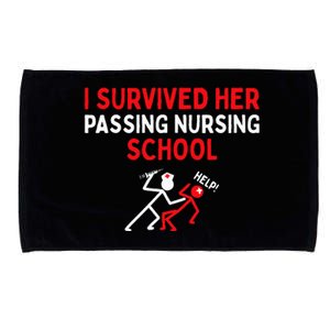 I Survived Her Passing Nursing School Graduate Nurse Microfiber Hand Towel