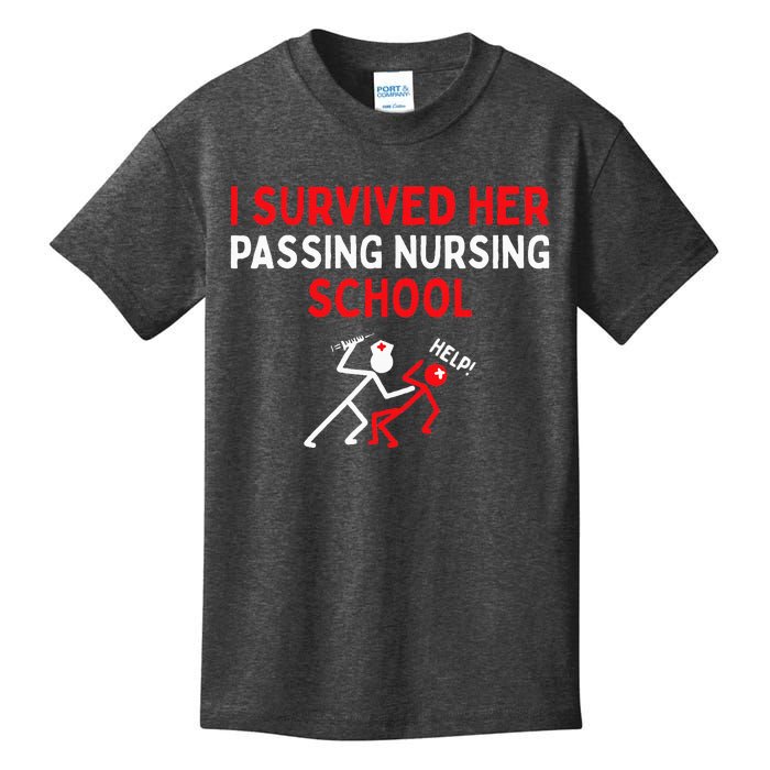 I Survived Her Passing Nursing School Graduate Nurse Kids T-Shirt