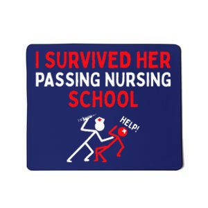 I Survived Her Passing Nursing School Graduate Nurse Mousepad