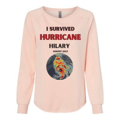 I Survived Hurricane Hilary California Strong Womens California Wash Sweatshirt