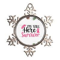 I'm Still Here Survivor Breast Cancer Awareness Metallic Star Ornament