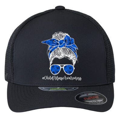 It Shouldn't Hurt To Be A Child Abuse Prevention Awareness Flexfit Unipanel Trucker Cap
