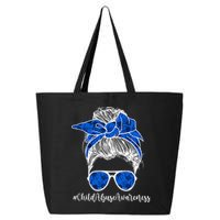 It Shouldn't Hurt To Be A Child Abuse Prevention Awareness 25L Jumbo Tote