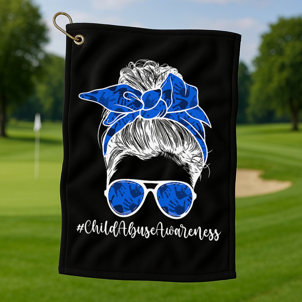 It Shouldn't Hurt To Be A Child Abuse Prevention Awareness Golf Towel