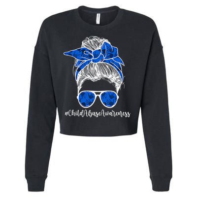 It Shouldn't Hurt To Be A Child Abuse Prevention Awareness Cropped Pullover Crew