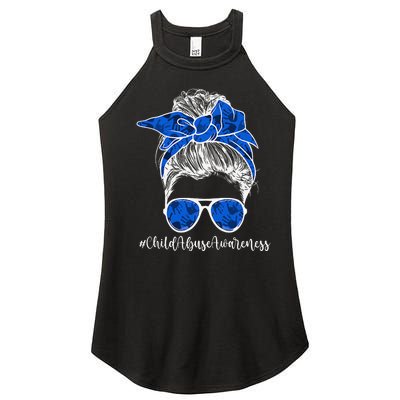 It Shouldn't Hurt To Be A Child Abuse Prevention Awareness Women’s Perfect Tri Rocker Tank