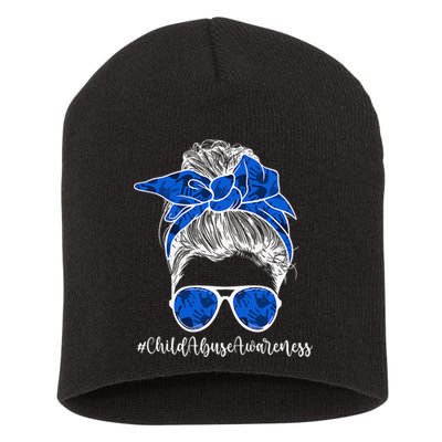 It Shouldn't Hurt To Be A Child Abuse Prevention Awareness Short Acrylic Beanie