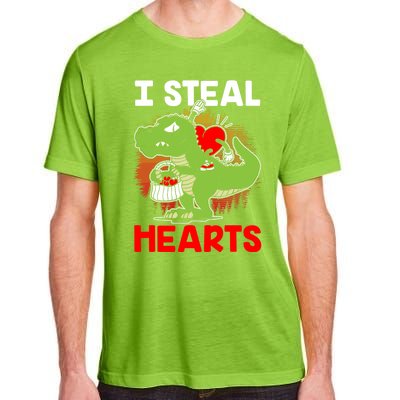 I Steal Hearts Dinosaur Heart Valentines Day Gift Adult ChromaSoft Performance T-Shirt