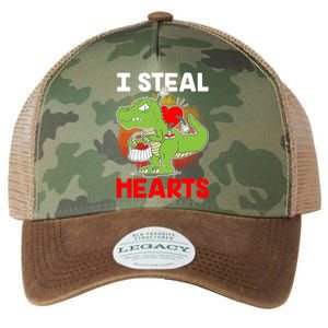 I Steal Hearts Dinosaur Heart Valentines Day Gift Legacy Tie Dye Trucker Hat