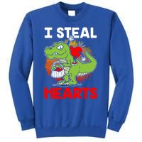 I Steal Hearts Dinosaur Heart Valentines Day Gift Sweatshirt