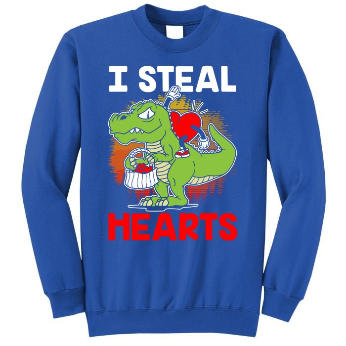 I Steal Hearts Dinosaur Heart Valentines Day Gift Sweatshirt