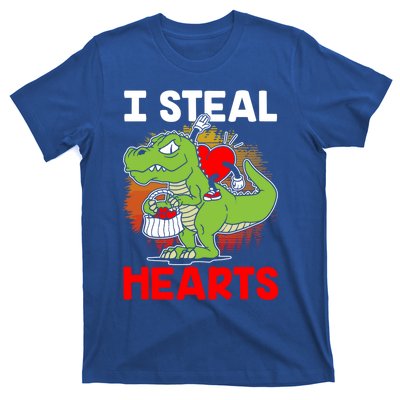 I Steal Hearts Dinosaur Heart Valentines Day Gift T-Shirt