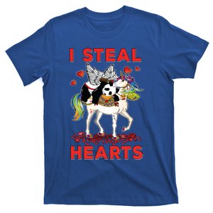 I Steal Hearts Cute Cupid Panda Unicorn Valentines Day Gift Cool Gift T-Shirt