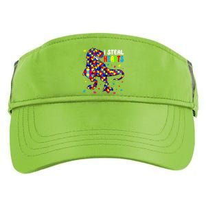 I Steal Hearts Trex Dinosaur Autism Awareness Cute Gift Adult Drive Performance Visor