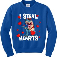 I Steal Hearts Dinosaur Valentines Day Gift Kids Sweatshirt