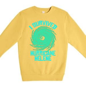 I Survived Hurricane Helene Florida 2024 Premium Crewneck Sweatshirt