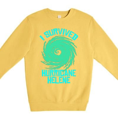 I Survived Hurricane Helene Florida 2024 Premium Crewneck Sweatshirt