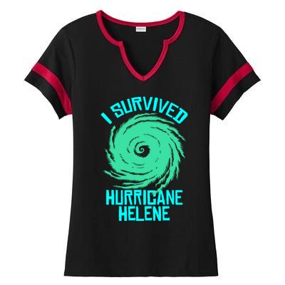 I Survived Hurricane Helene Florida 2024 Ladies Halftime Notch Neck Tee