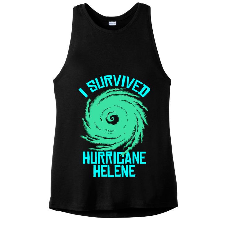 I Survived Hurricane Helene Florida 2024 Ladies PosiCharge Tri-Blend Wicking Tank