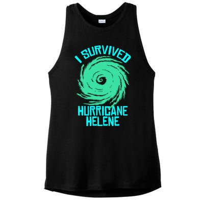 I Survived Hurricane Helene Florida 2024 Ladies PosiCharge Tri-Blend Wicking Tank