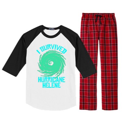 I Survived Hurricane Helene Florida 2024 Raglan Sleeve Pajama Set