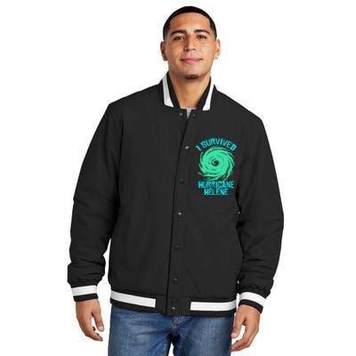 I Survived Hurricane Helene Florida 2024 Insulated Varsity Jacket