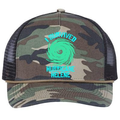 I Survived Hurricane Helene Florida 2024 Retro Rope Trucker Hat Cap