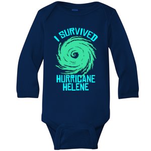 I Survived Hurricane Helene Florida 2024 Baby Long Sleeve Bodysuit