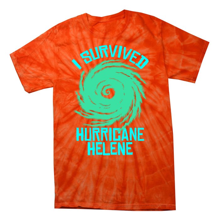 I Survived Hurricane Helene Florida 2024 Tie-Dye T-Shirt