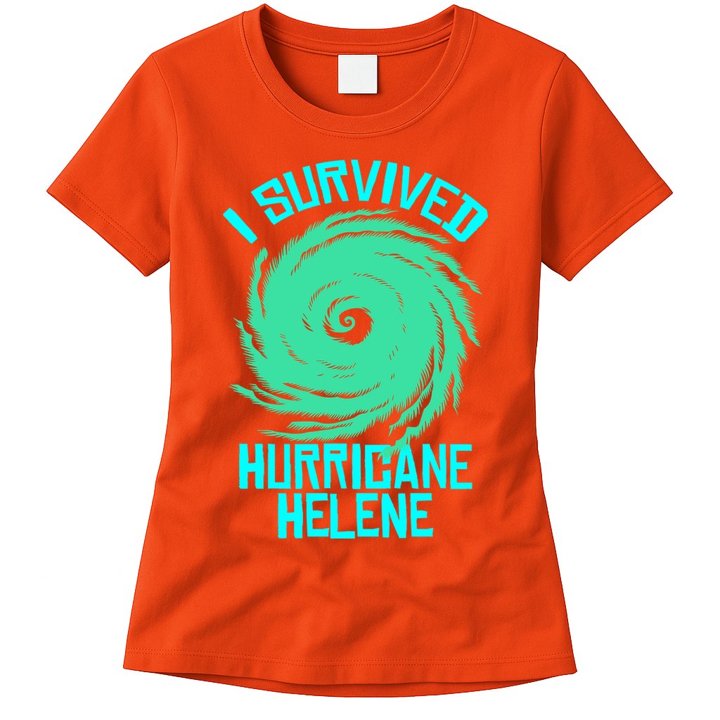 I Survived Hurricane Helene Florida 2024 Womens T-Shirt