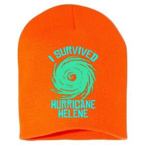 I Survived Hurricane Helene Florida 2024 Short Acrylic Beanie