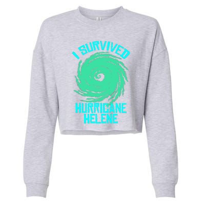 I Survived Hurricane Helene Florida 2024 Cropped Pullover Crew