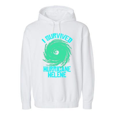 I Survived Hurricane Helene Florida 2024 Garment-Dyed Fleece Hoodie