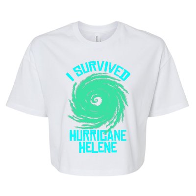 I Survived Hurricane Helene Florida 2024 Bella+Canvas Jersey Crop Tee