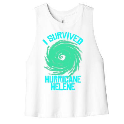 I Survived Hurricane Helene Florida 2024 Women's Racerback Cropped Tank