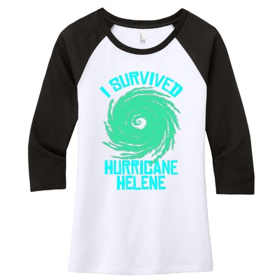 I Survived Hurricane Helene Florida 2024 Women's Tri-Blend 3/4-Sleeve Raglan Shirt