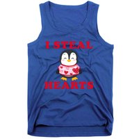 I Steal Hearts Funny Valentines Day Penguin Cool Cute Gift Tank Top