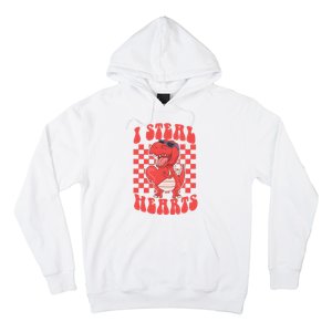 I Steal Hearts Dinosaur Valentines Hoodie