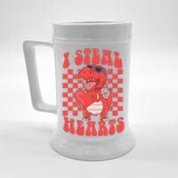 I Steal Hearts Dinosaur Valentines Beer Stein